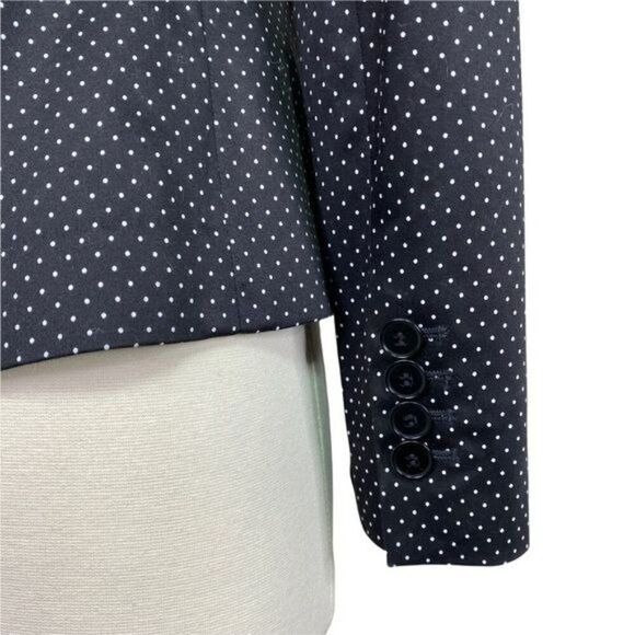 Talbots Blazer Black and White Polka Dot Size 2 - Picture 4 of 7